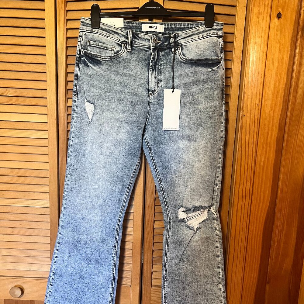 Mica Acidwash bootcut high rise jeans - size 13/31
